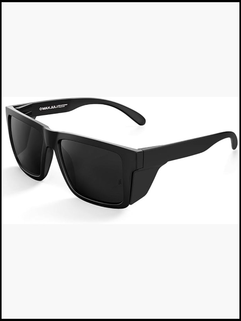 Xxl Oversized Sunglasses With Side Shield Tr90 Frame Uv400 Protection